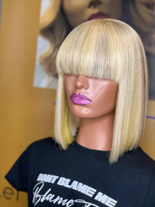 Banana Chocolate Bob w/Bangs
