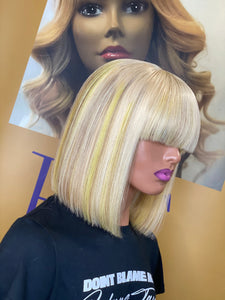 Banana Chocolate Bob w/Bangs